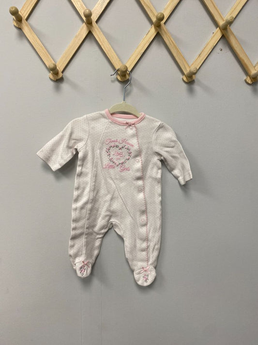 White + Pink Little Me Pajamas, NB