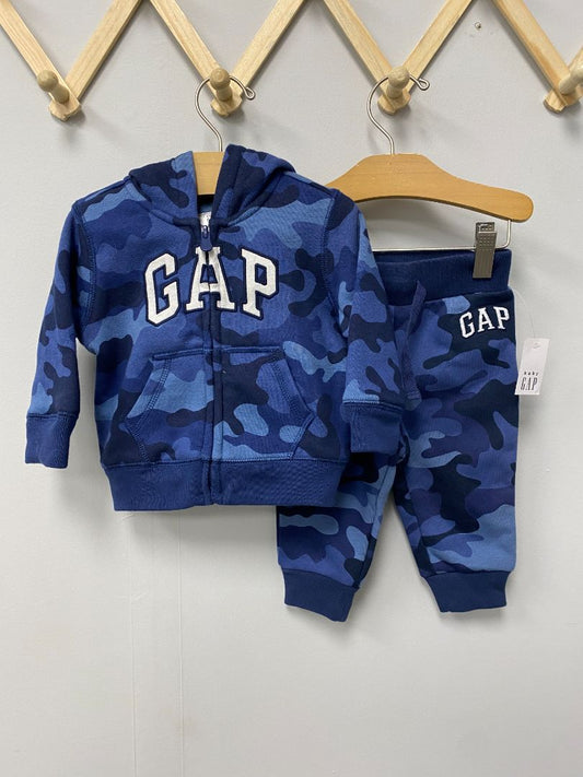 Blue Camo Baby Gap NWT 2 Piece Set, 6-12M