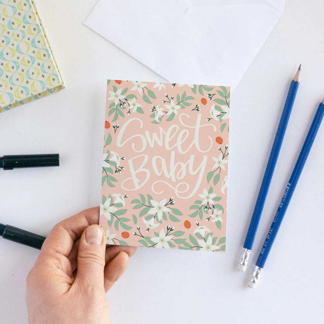 Sweet Baby Orange Blossoms Card