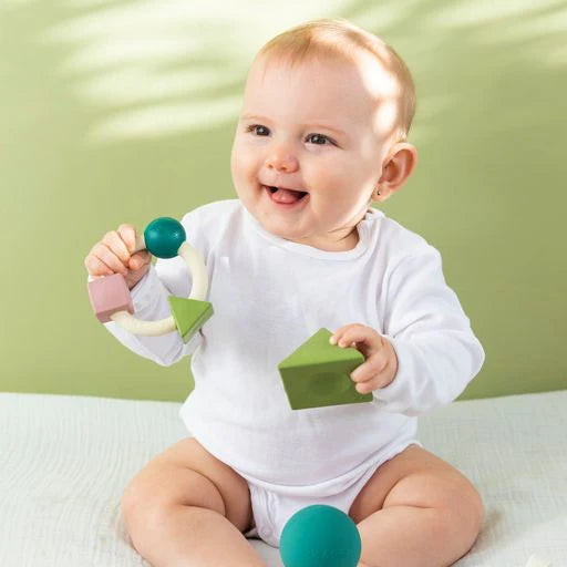 Oli & Carol Teething Ring - Soft Colors