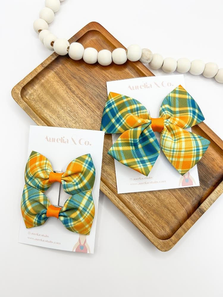 Aurelia & Co Autumn Plaid Bows