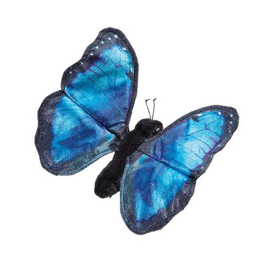 Blue Morpho Butterfly Finger Puppet