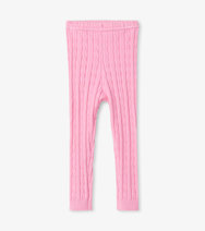 Baby Pink Cable Knit Baby Leggings